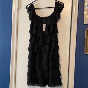 Black ruffle dress